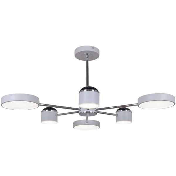 Потолочная светодиодная люстра Reluce 13289-4.3-06 Белый+Хром