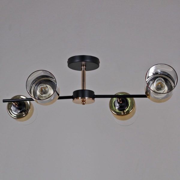 Потолочная люстра Reluce 11555-0.3-04 BK+FGD