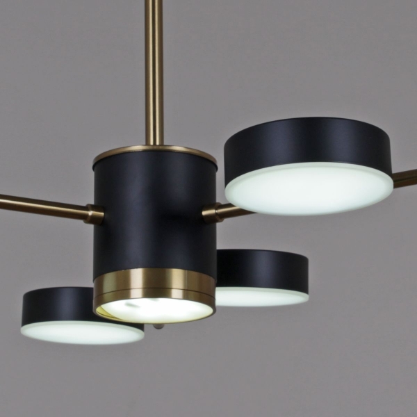 Потолочная светодиодная люстра Reluce 06369-0.3-06 COP+BK