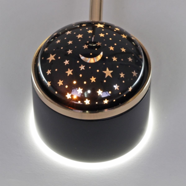 Потолочная светодиодная люстра Reluce 13289-4.3-08 Чёрный+Золотой хром