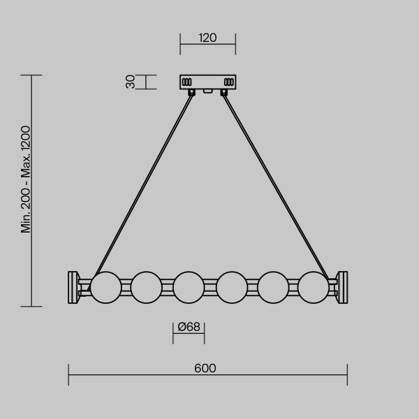Подвесной светодиодный светильник Freya Collar FR6180PL-L32B