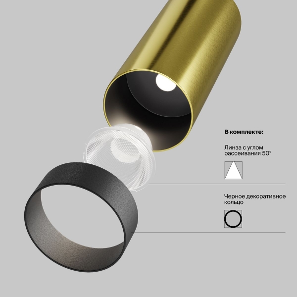 Потолочный светодиодный светильник Maytoni Technical Focus Led C056CL-L12W2.7K-W-BS