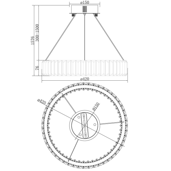 Подвесной светодиодный светильник Freya Tier FR5257PL-L17G