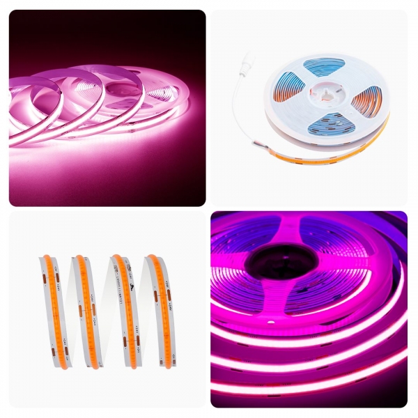 Светодиодная лента Apeyron 11W/m 352LED/m COB розовый 2M 181ОО