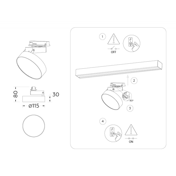 Трековый светодиодный светильник Ambrella light Track System GL6839
