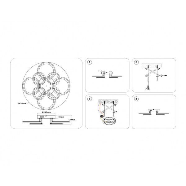 Светильник потолочный Ambrella light ACRYLICA FA8945