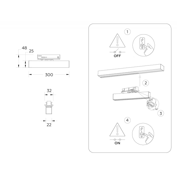 Трековый светодиодный светильник Ambrella light Track System GL6765