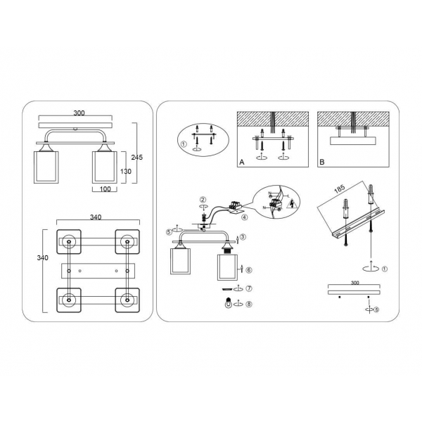Светильник потолочный Ambrella light TRADITIONAL TR3033246