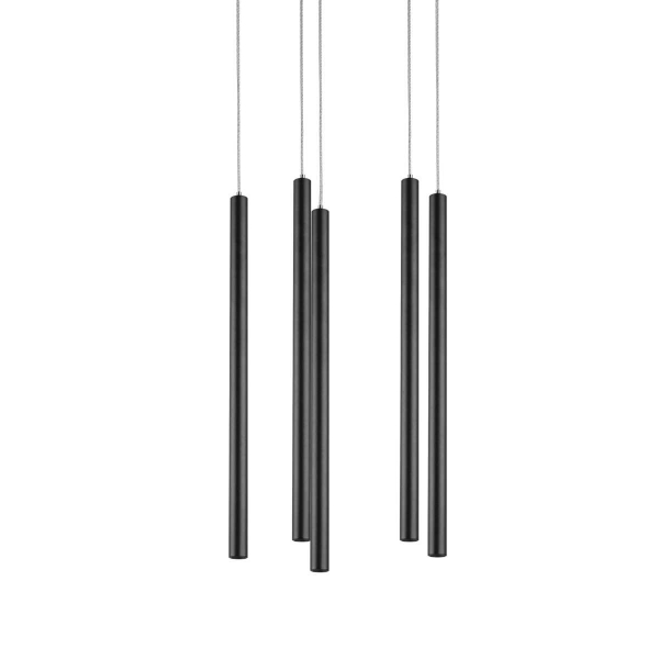 L5T747237 Люстра TUBO LED 25W 1500LM 25G ЧЕРНЫЙ 3000K