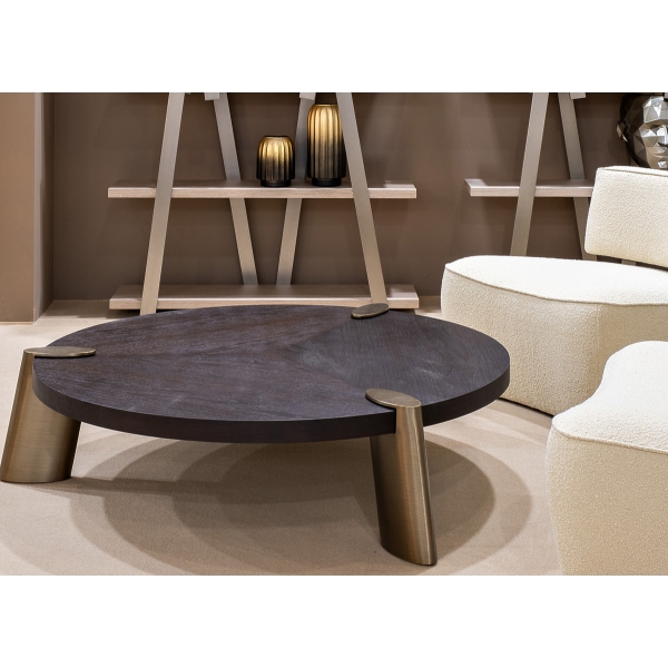 58DB-CT17191 Стол журнальн.Kong темный орех d138*33см,столешница d120