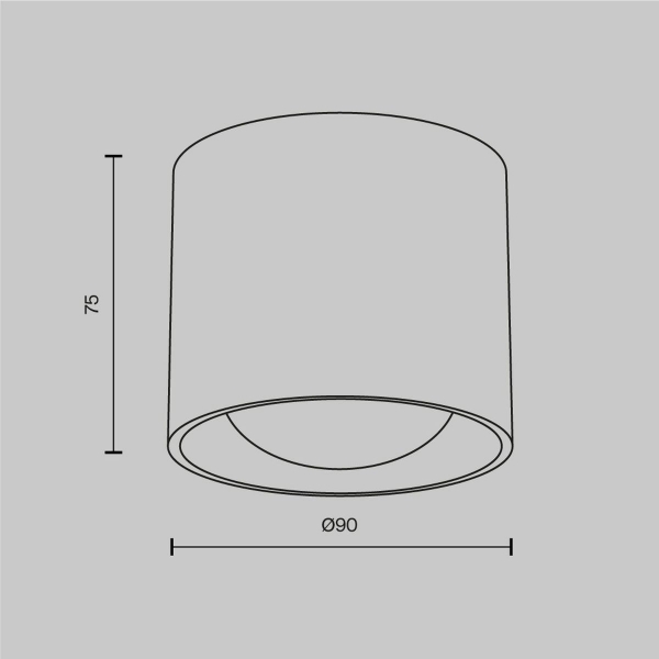 Потолочный светодиодный светильник Maytoni Technical Ceiling Lens C217CL-15W3K-W