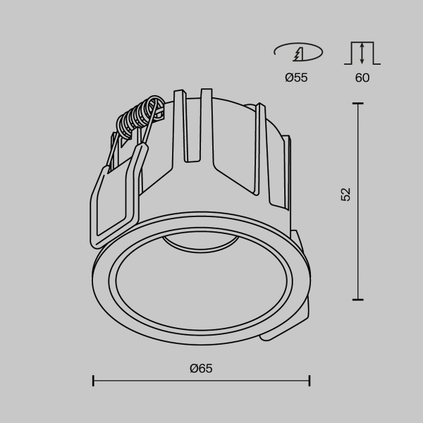 Встраиваемый светодиодный светильник Maytoni Technical Downlight Alfa LED DL043-01-10W2.7K-RD-B