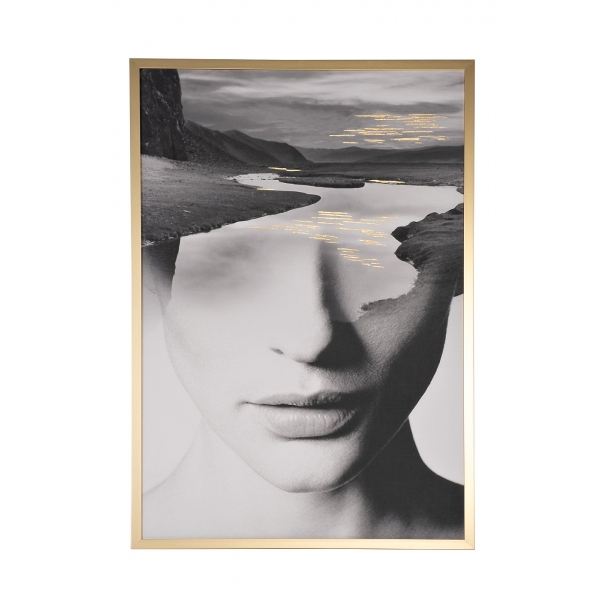 89VOR-MYSTIQUE3 Холст "Mystique-3" 100х70 см, золотая поталь.