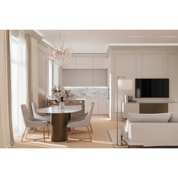 22-89017FL Торшер плафон белый 42*h.155 см