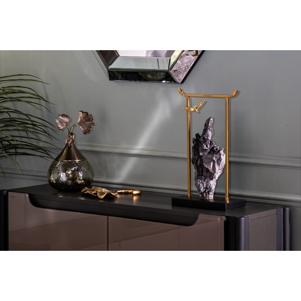 69-1018055 Ваза декоративная с крышкой "Гинкго" 20*18,5*32см