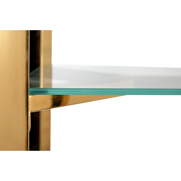 GY-08728 Стеллаж стекло прозр/золото 80*35*180см