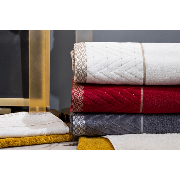 119VAL-01148 Полотенце Орсетто бордовое 50*90