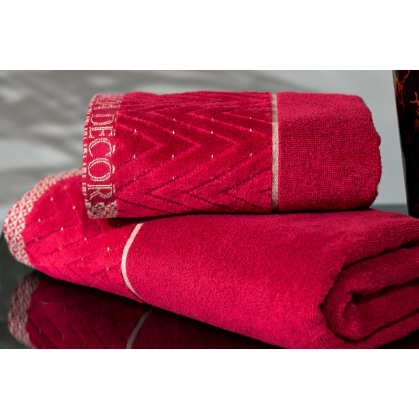 119VAL-01148 Полотенце Орсетто бордовое 50*90