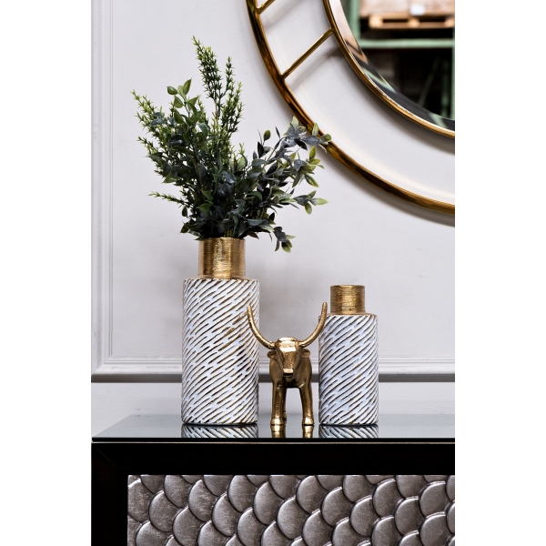 18H2821S-19 Ваза золотистая 9*9*22см