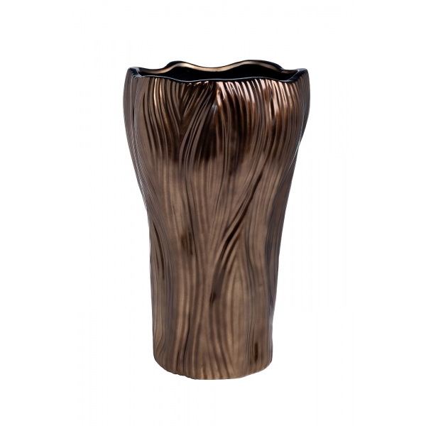 18H-22301 Ваза керамическая золотая d18*30см