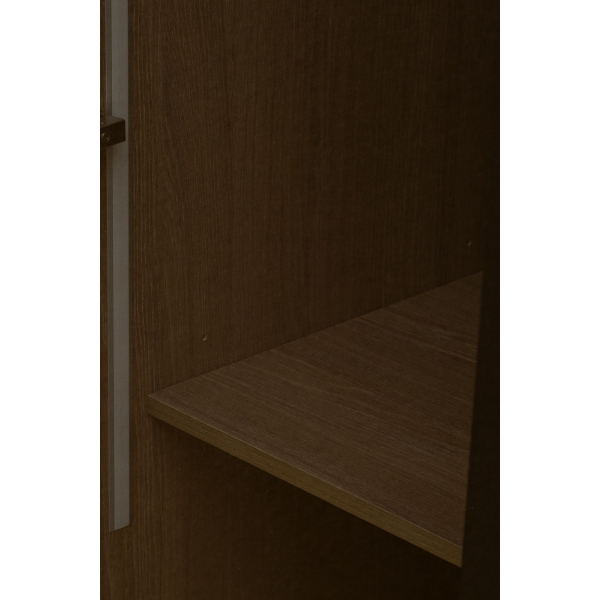 GD-10024/1-3 Шкаф Alto пенал c вешалкой,цвет дуб Урбан Кофеный, дверцы стекло(тонир) 50*57*228.5см