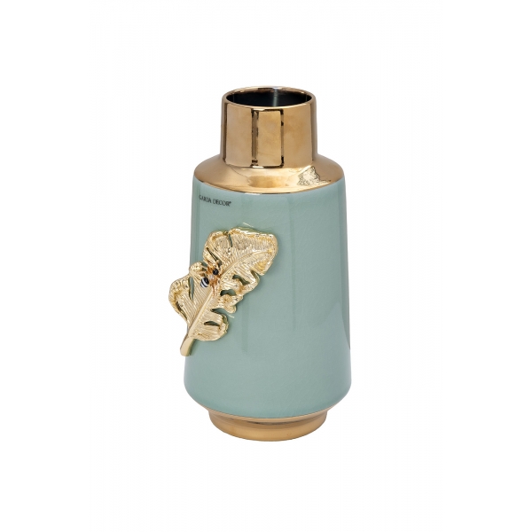 55RD6345S Ваза керамическая с золотым декором 13*14*28см