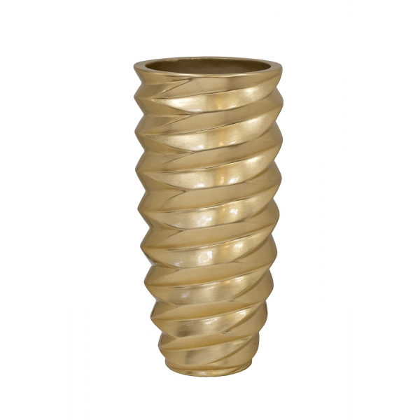 ZS2058-27 Кашпо волнистое цвет золото d36*77см