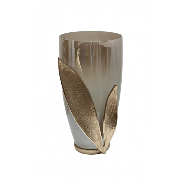 69-22754 Ваза декор.стеклянная "Flora" 24*22,5*37,8см