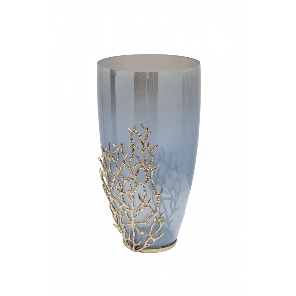 69-21373 Ваза декор.стеклянная "Coral" 20*19,5*37см