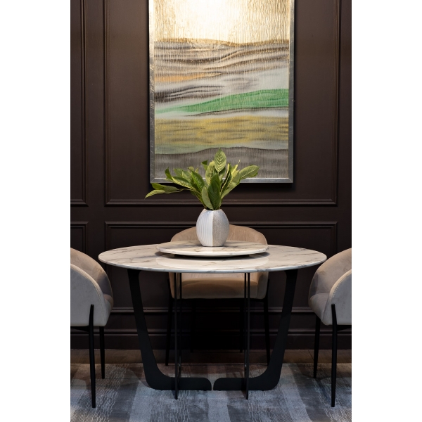 18H2891-20  Ваза керамическая белая с серебром 18*9*20см