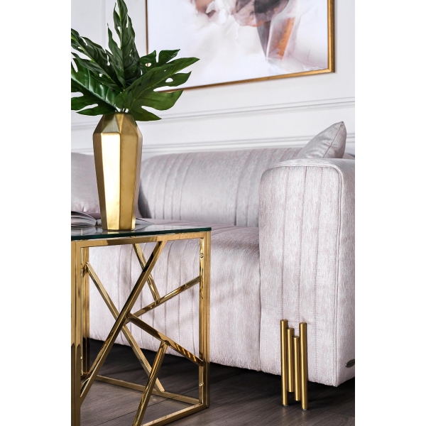 55RD3750M Ваза керамическая цвет золотой d12*29см