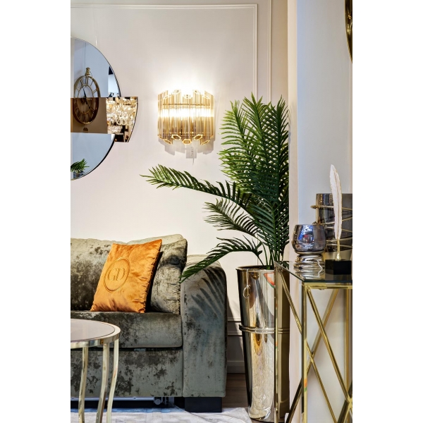 13RXFP3117-GOLD Кашпо высокое напольное цвет золото d.35*70см