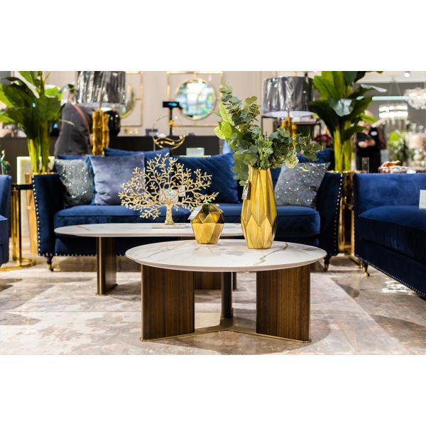 55RD3750L Ваза керамическая цвет золотой d17*37см