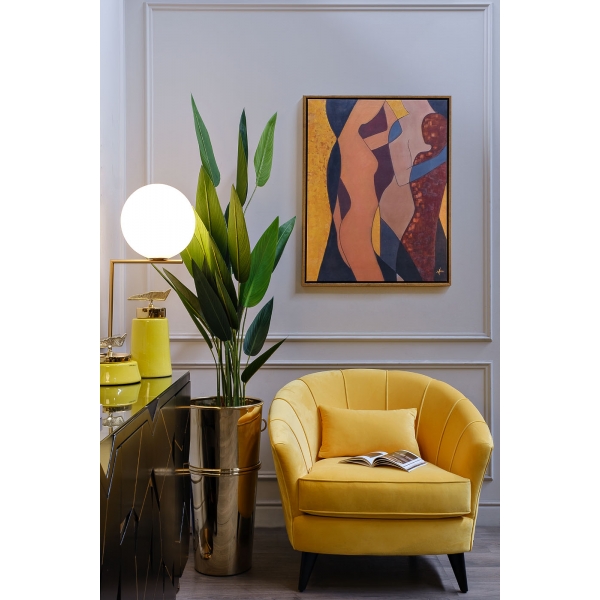 13RXFP3117-GOLD Кашпо высокое напольное цвет золото d.35*70см