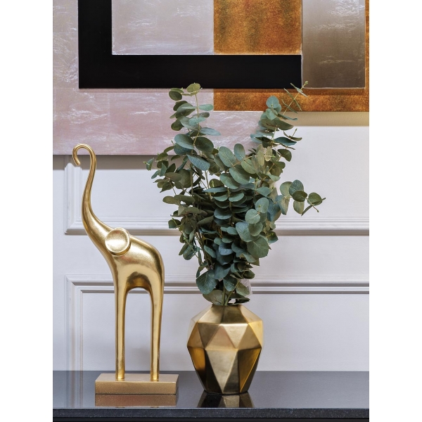 55RD3750S Ваза керамическая цвет золотой d17*19см