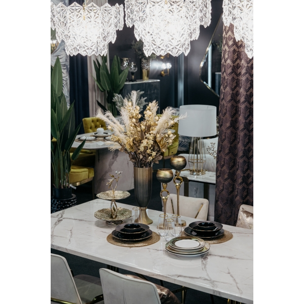 71PN-726-M Ваза металлическая золотисто-зеленая d13*41см