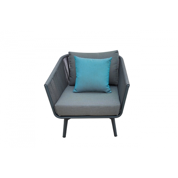 129KN-02611 Кресло "ARIAL" уличное серое 80*79*75см