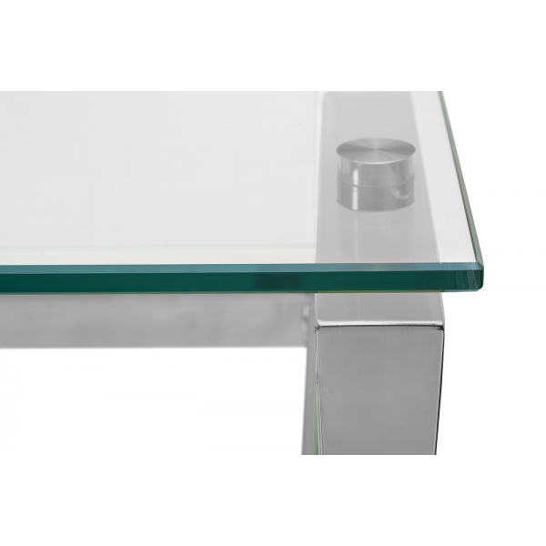 GY-17910 Стол письменный стекло прозр/хром 120*60*78см