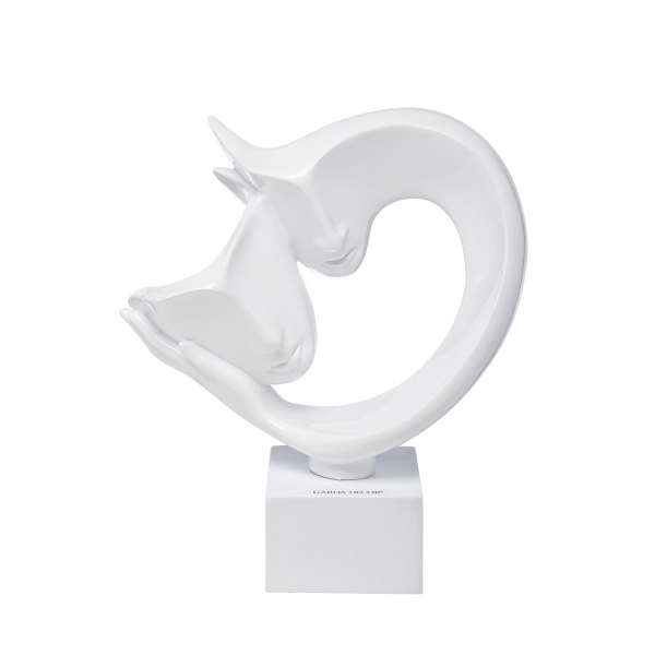 D3013WH Статуэтка "Объятия. Абстракция" белая 26*13*30см