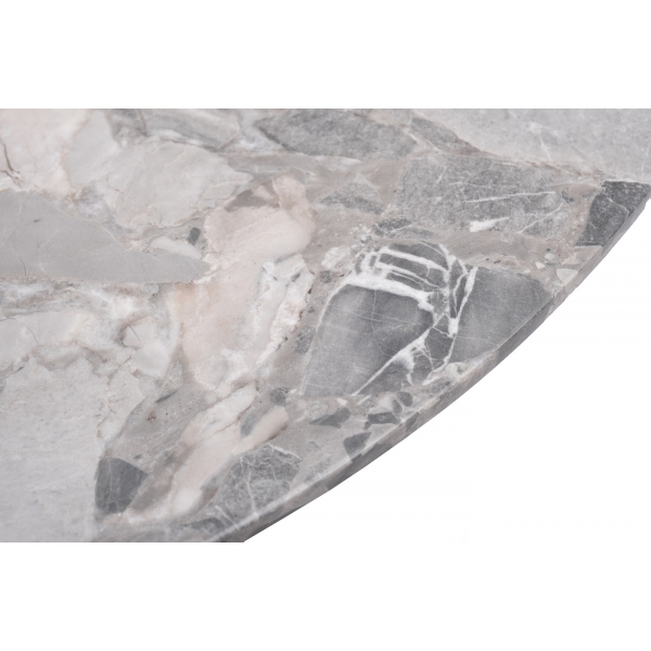57EL-79701 Стол журнальный натур.серый мрамор d 95*35см