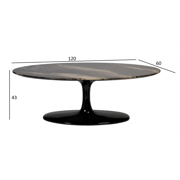 33FS-3076STOL/ZH Стол журнальный овальный Cippolo 120*60*43см