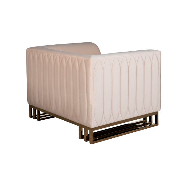 102AN-20491 Кресло Lucerne велюр бежевое 110*86*75см