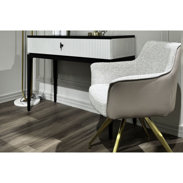 30C-12870 Стул обеденный поворотный букле, экокожа 56*63*79см