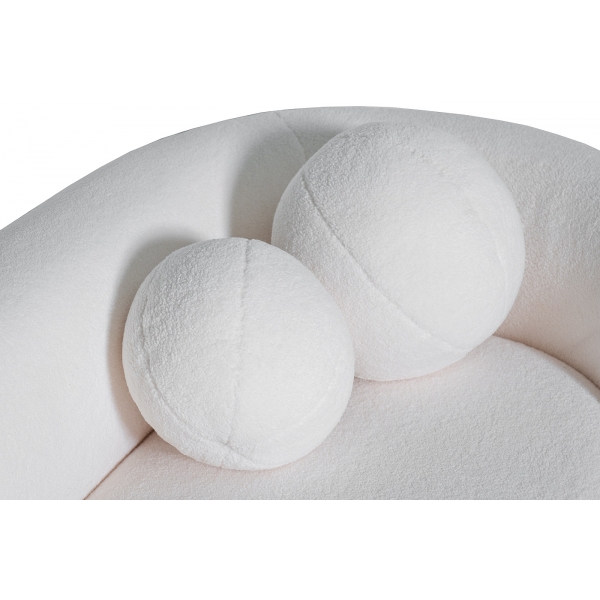 ZW-22024 Диван трехместный иск.мех белый 229*95*61см