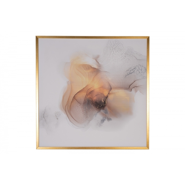 89VOR-AQUARELLE5 Холст "Лик нежности" 100*100 см, багет зол