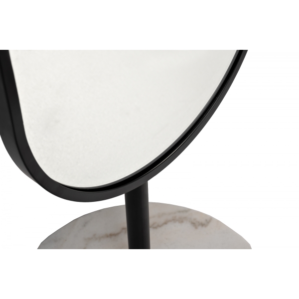 19-OA-9889 Зеркало напольное овальное рама черная d35*169см