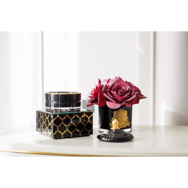 96CN-4504  Свеча ароматическая French morning tea в вазе  в упаковке 185 гр