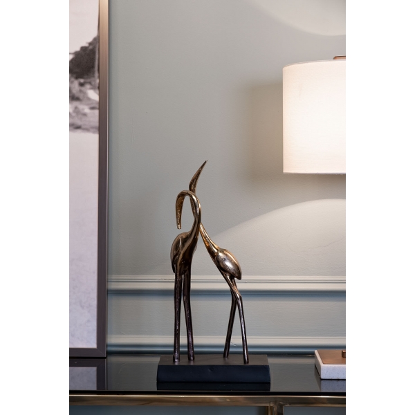 71PN-2374 Статуэтка "Две цапли" цвет золото 23*13*43см