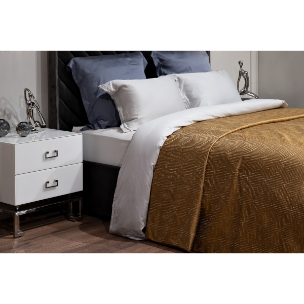 121GD-12115 Покрывало Gloss горчичное 260*260