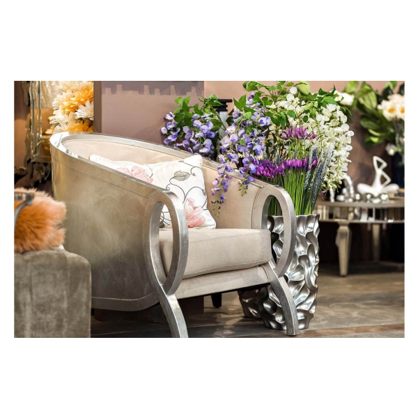 ZS-C847-19 Кашпо 30*30*48см цвет серебро